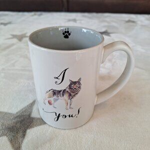 C.R. Gibson "I WOLF YOU" Coffee Tea Mug Sassy Sips 16oz Wolves Outdoor Gift